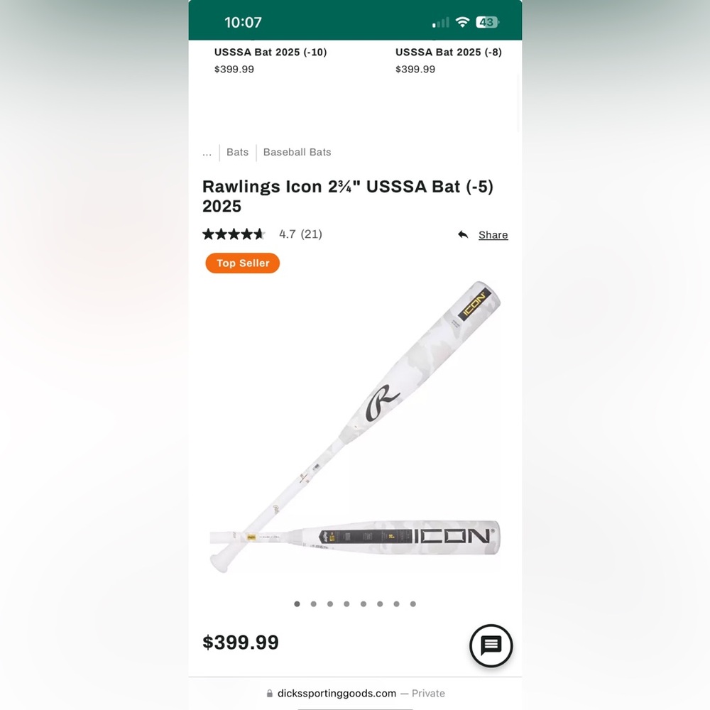 Rawlings Icon Bat 2025